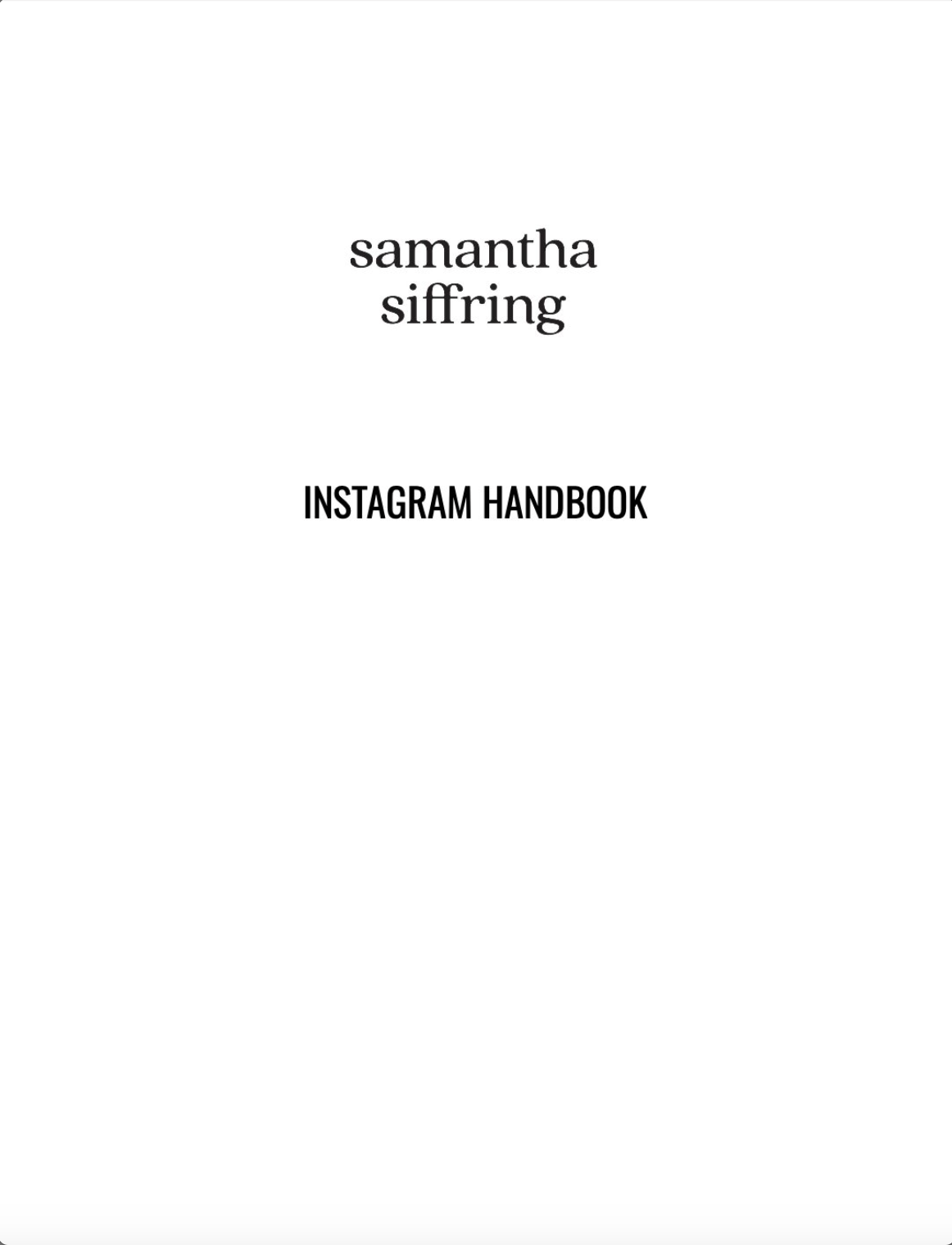 Instagram Handbook cover